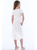 Rochie de fetita crem cu inscriptii NDZ8247 - Magazin online - Boutique